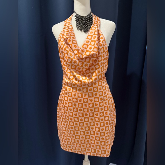 Apron silk mini dress flower power - Picture 9 of 14